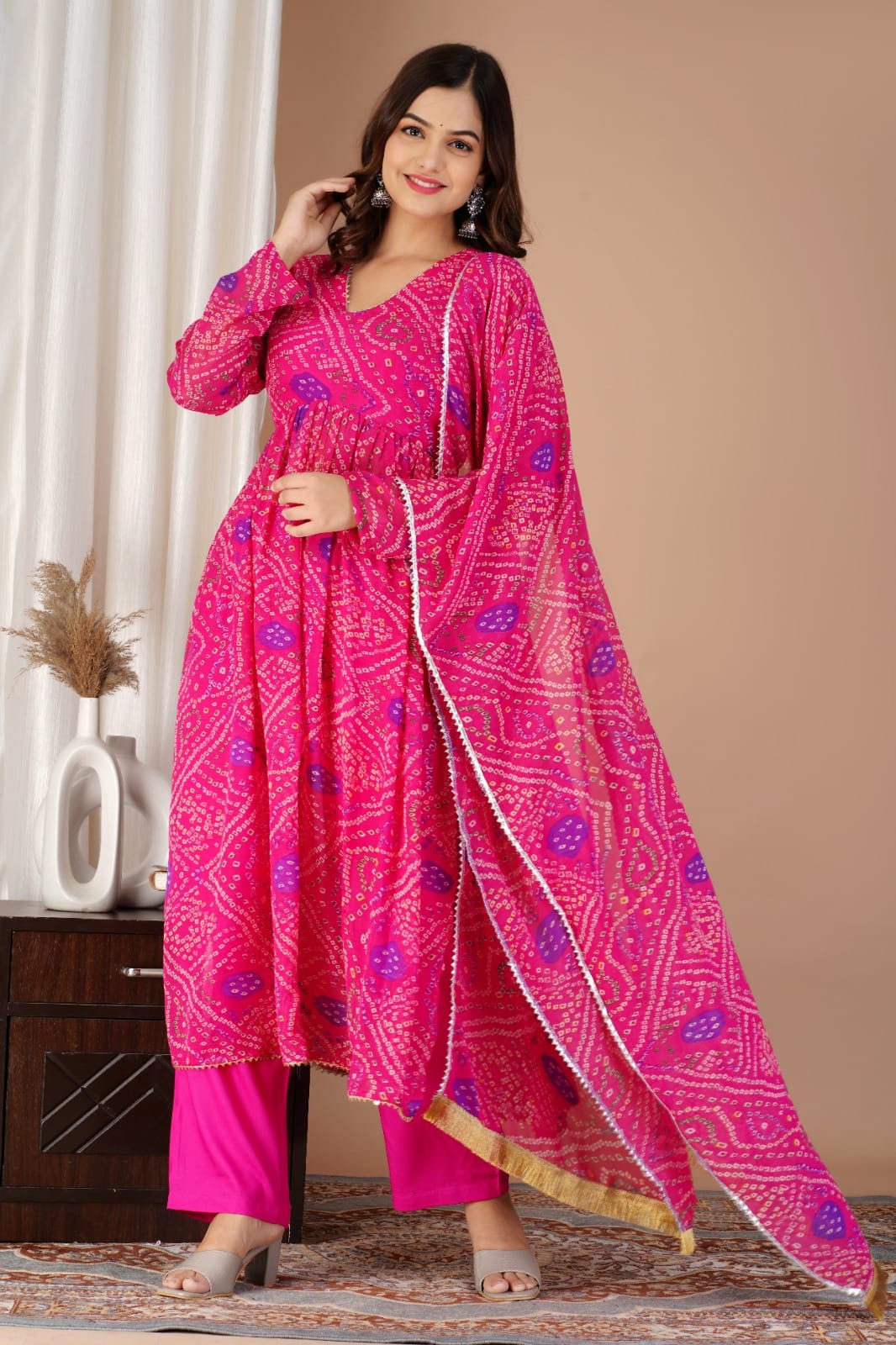 WOMES PARTY WEAR AND FORMAL ALL TIME SUITED KURTIS 3 PIECE SET FOR WOMENS (ROYAL)