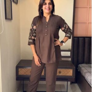 WOMES PARTY WEAR AND FORMAL ALL TIME SUITED KURTIS 3 PIECE SET FOR WOMENS (ROYAL)