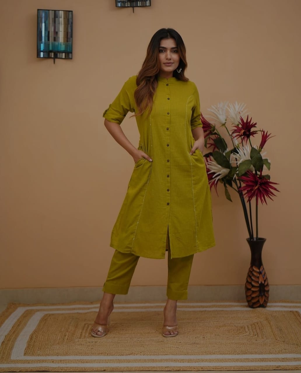 WOMES PARTY WEAR AND FORMAL ALL TIME SUITED KURTIS 3 PIECE SET FOR WOMENS (ROYAL)