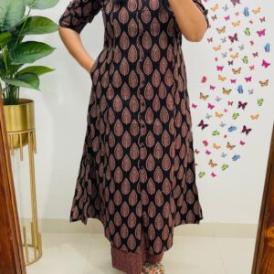WOMES PARTY WEAR AND FORMAL ALL TIME SUITED KURTIS 3 PIECE SET FOR WOMENS (ROYAL)