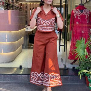 WOMES PARTY WEAR AND FORMAL ALL TIME SUITED KURTIS 3 PIECE SET FOR WOMENS (ROYAL)