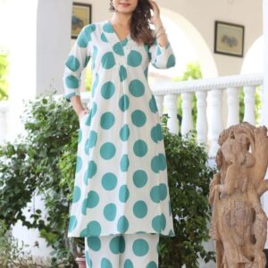 WOMES PARTY WEAR AND FORMAL ALL TIME SUITED KURTIS 3 PIECE SET FOR WOMENS (ROYAL)