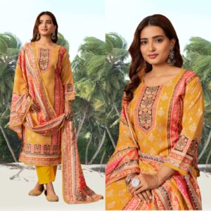 WOMES PARTY WEAR AND FORMAL ALL TIME SUITED KURTIS 3 PIECE SET FOR WOMENS (ROYAL)
