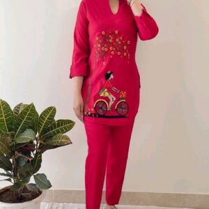 WOMES PARTY WEAR AND FORMAL ALL TIME SUITED KURTIS 3 PIECE SET FOR WOMENS (ROYAL)