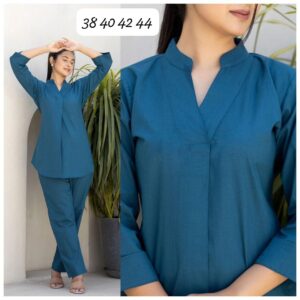 WOMES PARTY WEAR AND FORMAL ALL TIME SUITED KURTIS 3 PIECE SET FOR WOMENS (ROYAL)
