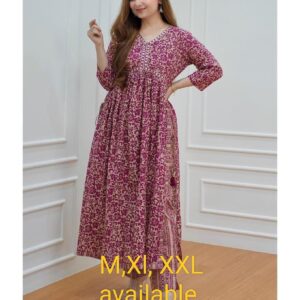 WOMES PARTY WEAR AND FORMAL ALL TIME SUITED KURTIS 3 PIECE SET FOR WOMENS (ROYAL)