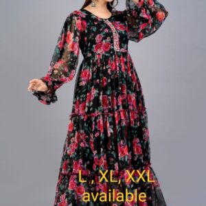 WOMES PARTY WEAR AND FORMAL ALL TIME SUITED KURTIS 3 PIECE SET FOR WOMENS (ROYAL)