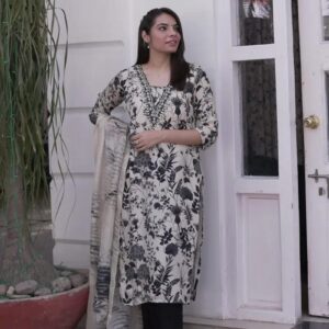 WOMES PARTY WEAR AND FORMAL ALL TIME SUITED KURTIS 3 PIECE SET FOR WOMENS (ROYAL)