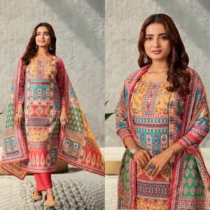 WOMES PARTY WEAR AND FORMAL ALL TIME SUITED KURTIS 3 PIECE SET FOR WOMENS (ROYAL)
