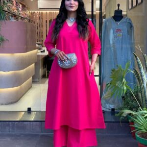 WOMES PARTY WEAR AND FORMAL ALL TIME SUITED KURTIS 3 PIECE SET FOR WOMENS (ROYAL)