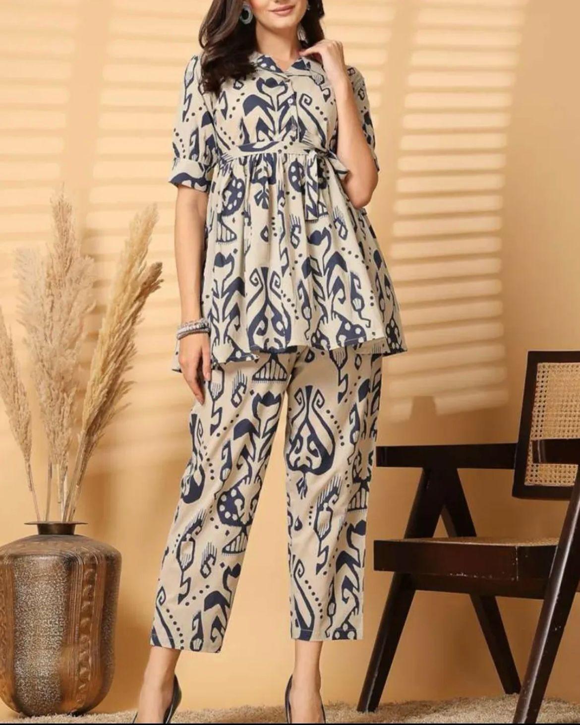 WOMES PARTY WEAR AND FORMAL ALL TIME SUITED KURTIS 3 PIECE SET FOR WOMENS (ROYAL)