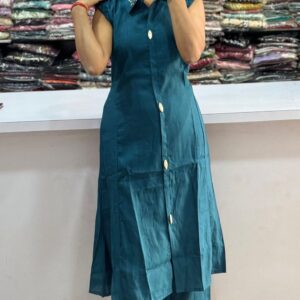 WOMES PARTY WEAR AND FORMAL ALL TIME SUITED KURTIS 3 PIECE SET FOR WOMENS (ROYAL)