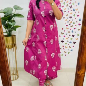 WOMES PARTY WEAR AND FORMAL ALL TIME SUITED KURTIS 3 PIECE SET FOR WOMENS (ROYAL)