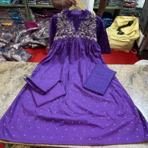 WOMES PARTY WEAR AND FORMAL ALL TIME SUITED KURTIS 3 PIECE SET FOR WOMENS (ROYAL)