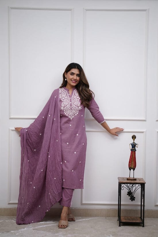 WOMES PARTY WEAR AND FORMAL ALL TIME SUITED KURTIS 3 PIECE SET FOR WOMENS (ROYAL)