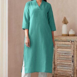WOMES PARTY WEAR AND FORMAL ALL TIME SUITED KURTIS 3 PIECE SET FOR WOMENS (ROYAL)