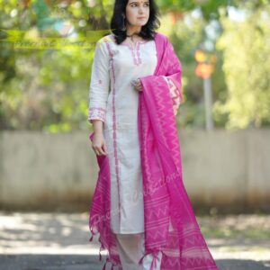 WOMES PARTY WEAR AND FORMAL ALL TIME SUITED KURTIS 3 PIECE SET FOR WOMENS (ROYAL)
