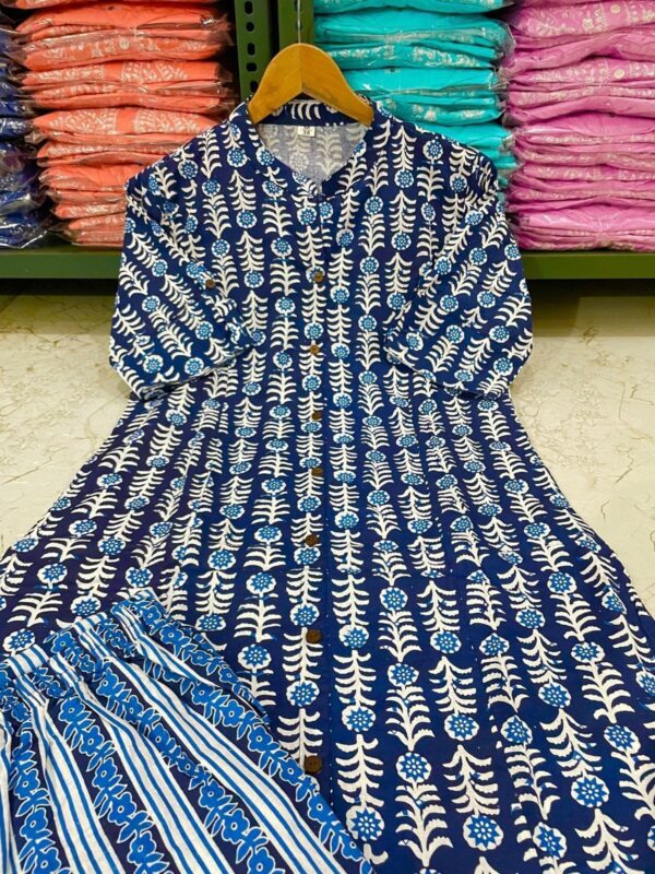 WOMES PARTY WEAR AND FORMAL ALL TIME SUITED KURTIS 3 PIECE SET FOR WOMENS (ROYAL)