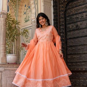 WOMES PARTY WEAR AND FORMAL ALL TIME SUITED KURTIS 3 PIECE SET FOR WOMENS (ROYAL)
