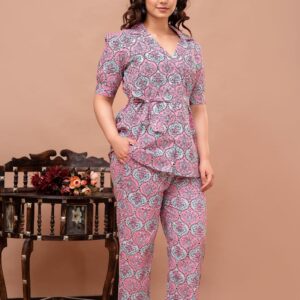 WOMES PARTY WEAR AND FORMAL ALL TIME SUITED KURTIS 3 PIECE SET FOR WOMENS (ROYAL)