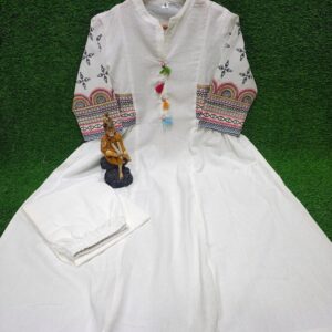 WOMES PARTY WEAR AND FORMAL ALL TIME SUITED KURTIS 3 PIECE SET FOR WOMENS (ROYAL)