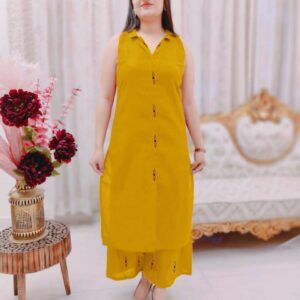 WOMES PARTY WEAR AND FORMAL ALL TIME SUITED KURTIS 3 PIECE SET FOR WOMENS (ROYAL)