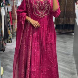 WOMES PARTY WEAR AND FORMAL ALL TIME SUITED KURTIS 3 PIECE SET FOR WOMENS (ROYAL)