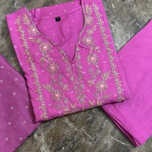 WOMES PARTY WEAR AND FORMAL ALL TIME SUITED KURTIS 3 PIECE SET FOR WOMENS (ROYAL)