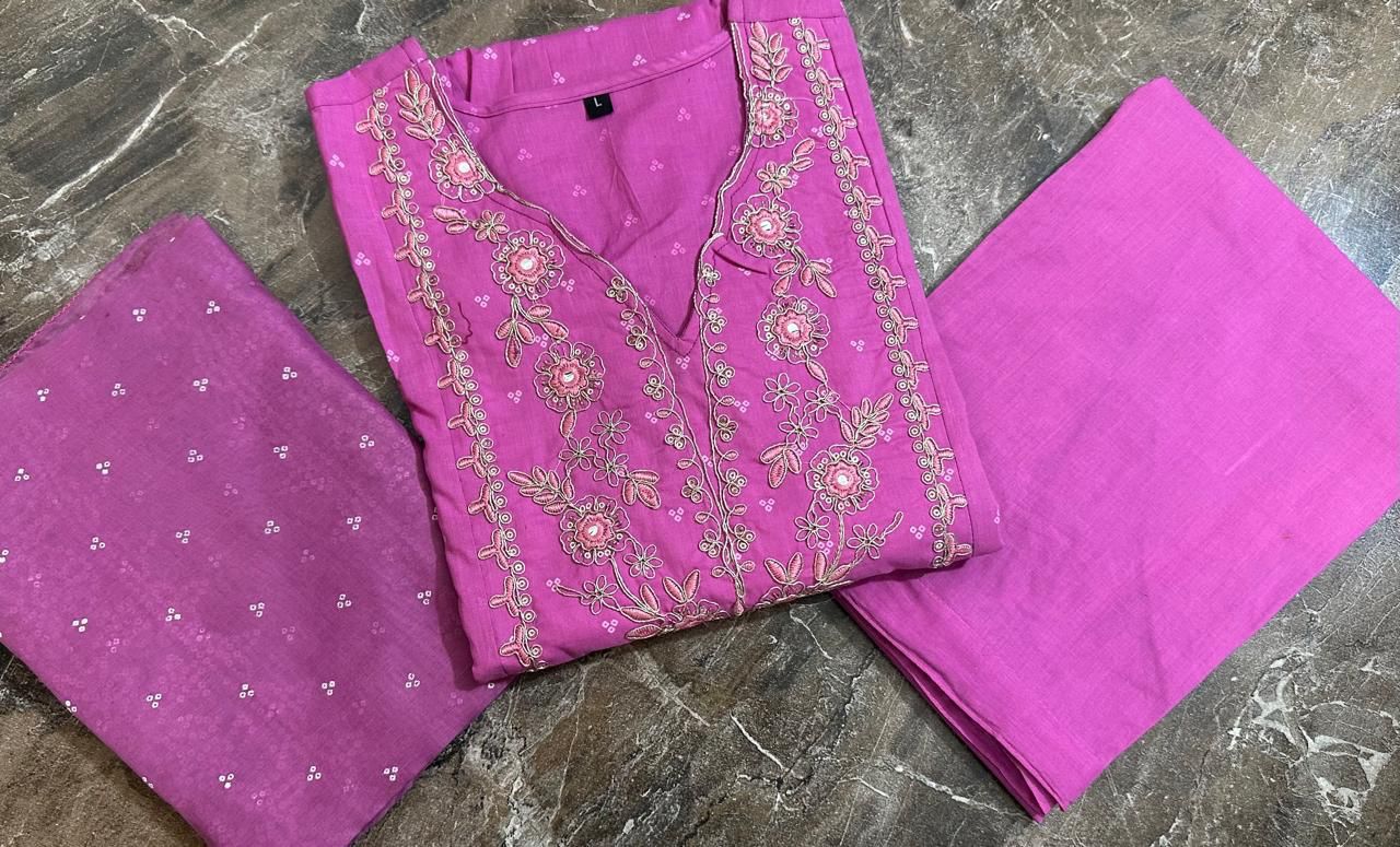WOMES PARTY WEAR AND FORMAL ALL TIME SUITED KURTIS 3 PIECE SET FOR WOMENS (ROYAL)