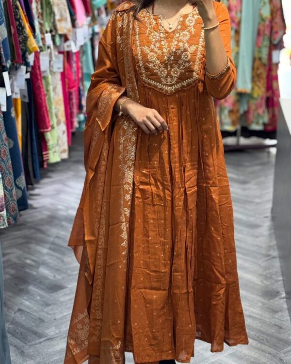 WOMES PARTY WEAR AND FORMAL ALL TIME SUITED KURTIS 3 PIECE SET FOR WOMENS (ROYAL)