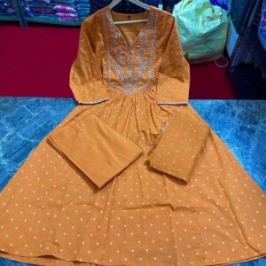 WOMES PARTY WEAR AND FORMAL ALL TIME SUITED KURTIS 3 PIECE SET FOR WOMENS (ROYAL)