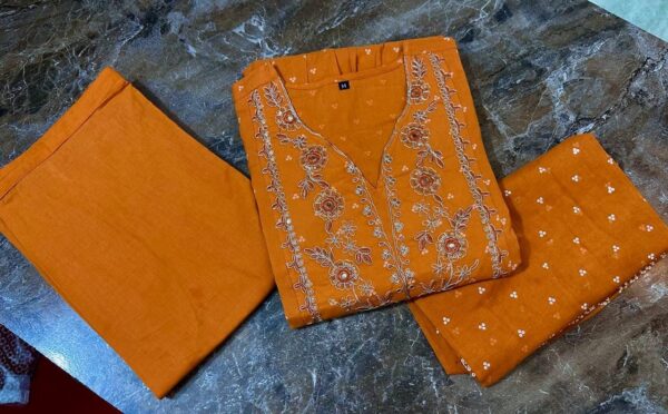 WOMES PARTY WEAR AND FORMAL ALL TIME SUITED KURTIS 3 PIECE SET FOR WOMENS (ROYAL)