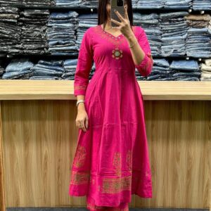 WOMES PARTY WEAR AND FORMAL ALL TIME SUITED KURTIS 3 PIECE SET FOR WOMENS (ROYAL)