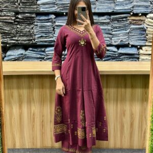 WOMES PARTY WEAR AND FORMAL ALL TIME SUITED KURTIS 3 PIECE SET FOR WOMENS (ROYAL)