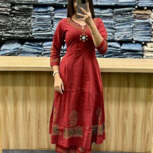 WOMES PARTY WEAR AND FORMAL ALL TIME SUITED KURTIS 3 PIECE SET FOR WOMENS (ROYAL)