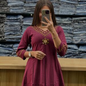 WOMES PARTY WEAR AND FORMAL ALL TIME SUITED KURTIS 3 PIECE SET FOR WOMENS (ROYAL)