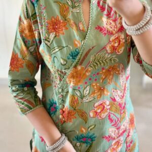 WOMES PARTY WEAR AND FORMAL ALL TIME SUITED KURTIS 3 PIECE SET FOR WOMENS (ROYAL)
