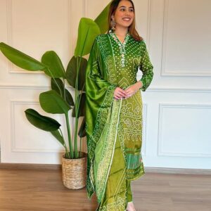 WOMES PARTY WEAR AND FORMAL ALL TIME SUITED KURTIS 3 PIECE SET FOR WOMENS (ROYAL)
