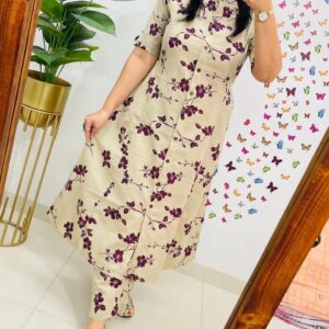 WOMES PARTY WEAR AND FORMAL ALL TIME SUITED KURTIS 3 PIECE SET FOR WOMENS (ROYAL)