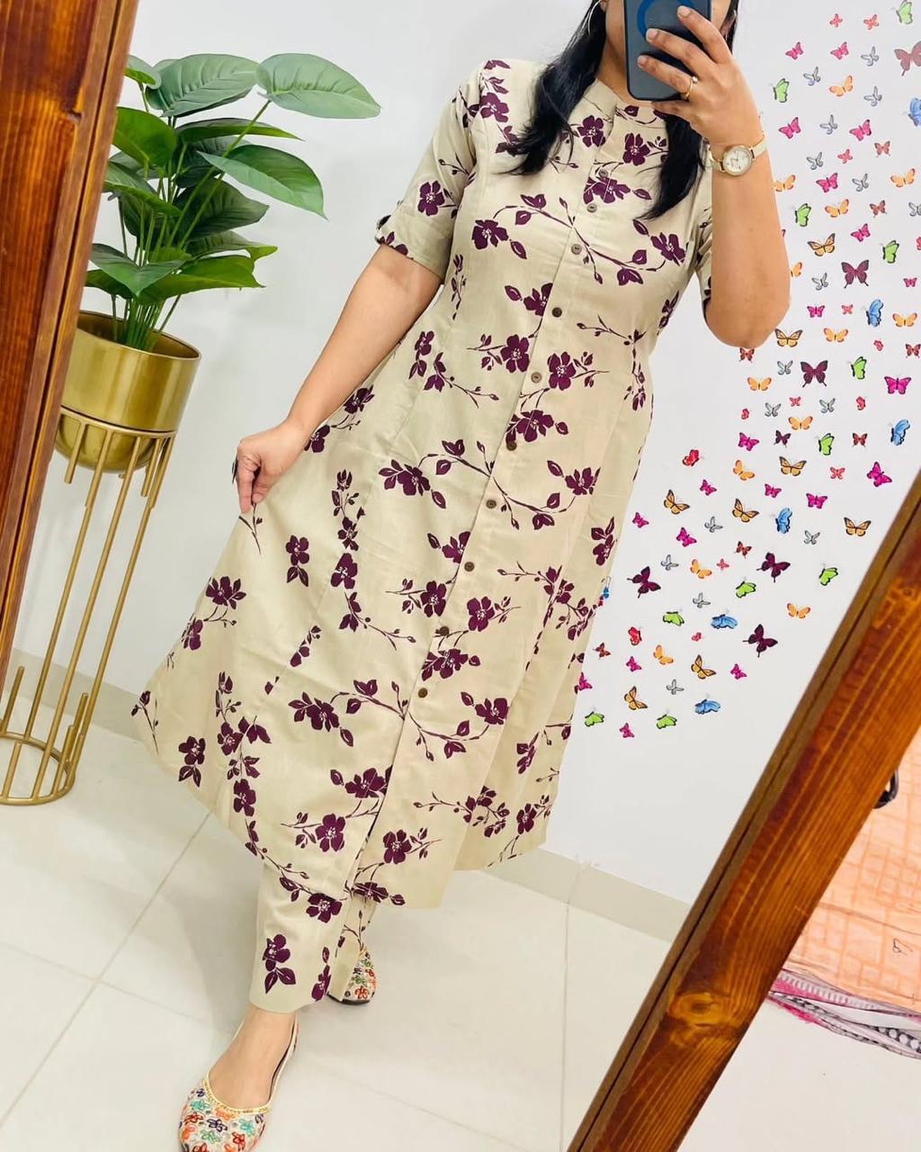 WOMES PARTY WEAR AND FORMAL ALL TIME SUITED KURTIS 3 PIECE SET FOR WOMENS (ROYAL)