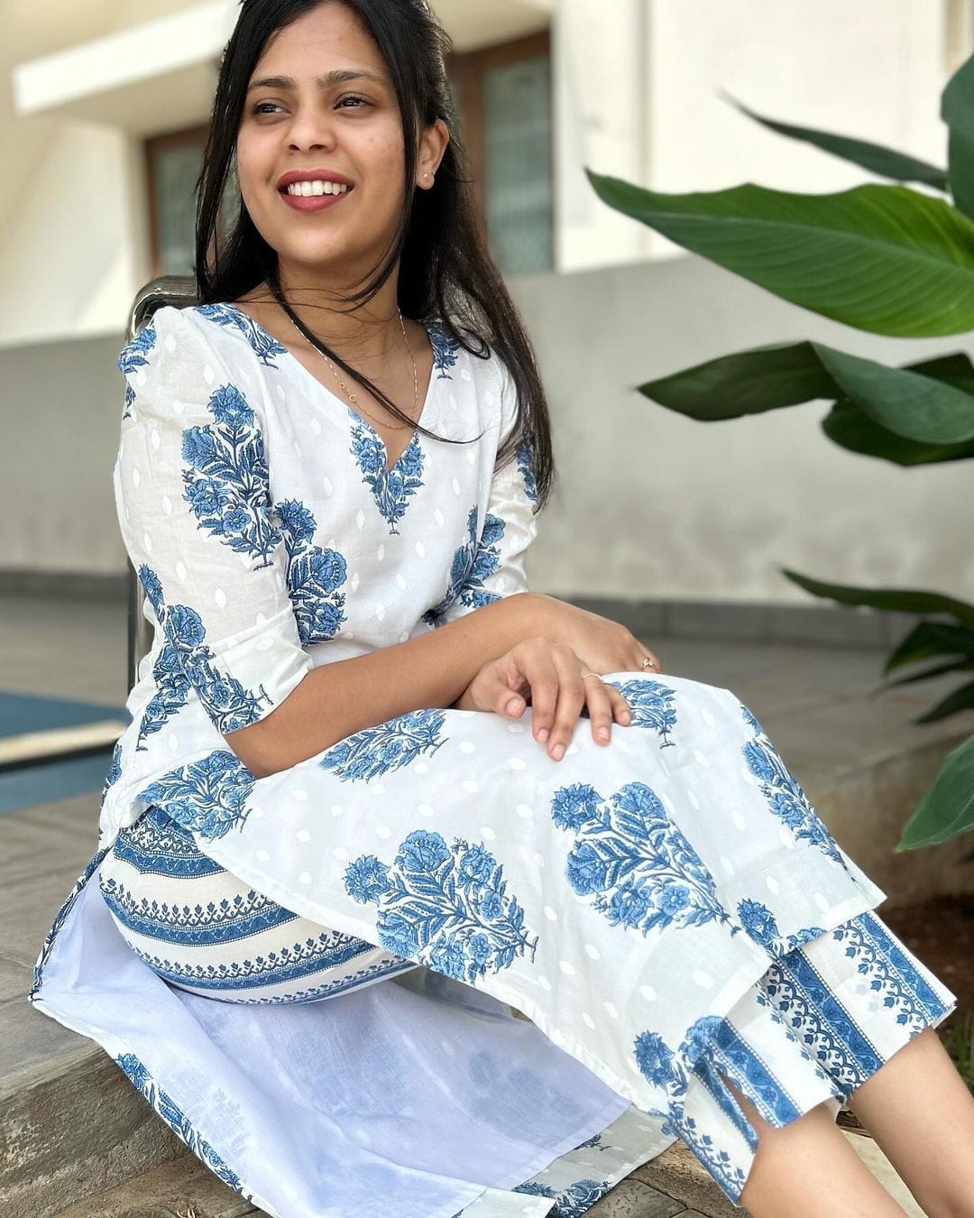 WOMES PARTY WEAR AND FORMAL ALL TIME SUITED KURTIS 3 PIECE SET FOR WOMENS (ROYAL)