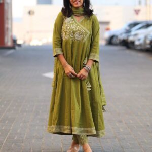 WOMES PARTY WEAR AND FORMAL ALL TIME SUITED KURTIS 3 PIECE SET FOR WOMENS (ROYAL)