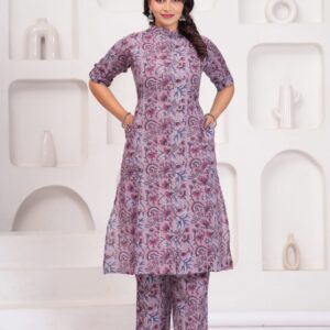 WOMES PARTY WEAR AND FORMAL ALL TIME SUITED KURTIS 3 PIECE SET FOR WOMENS (ROYAL)