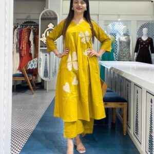 WOMES PARTY WEAR AND FORMAL ALL TIME SUITED KURTIS 3 PIECE SET FOR WOMENS (ROYAL)