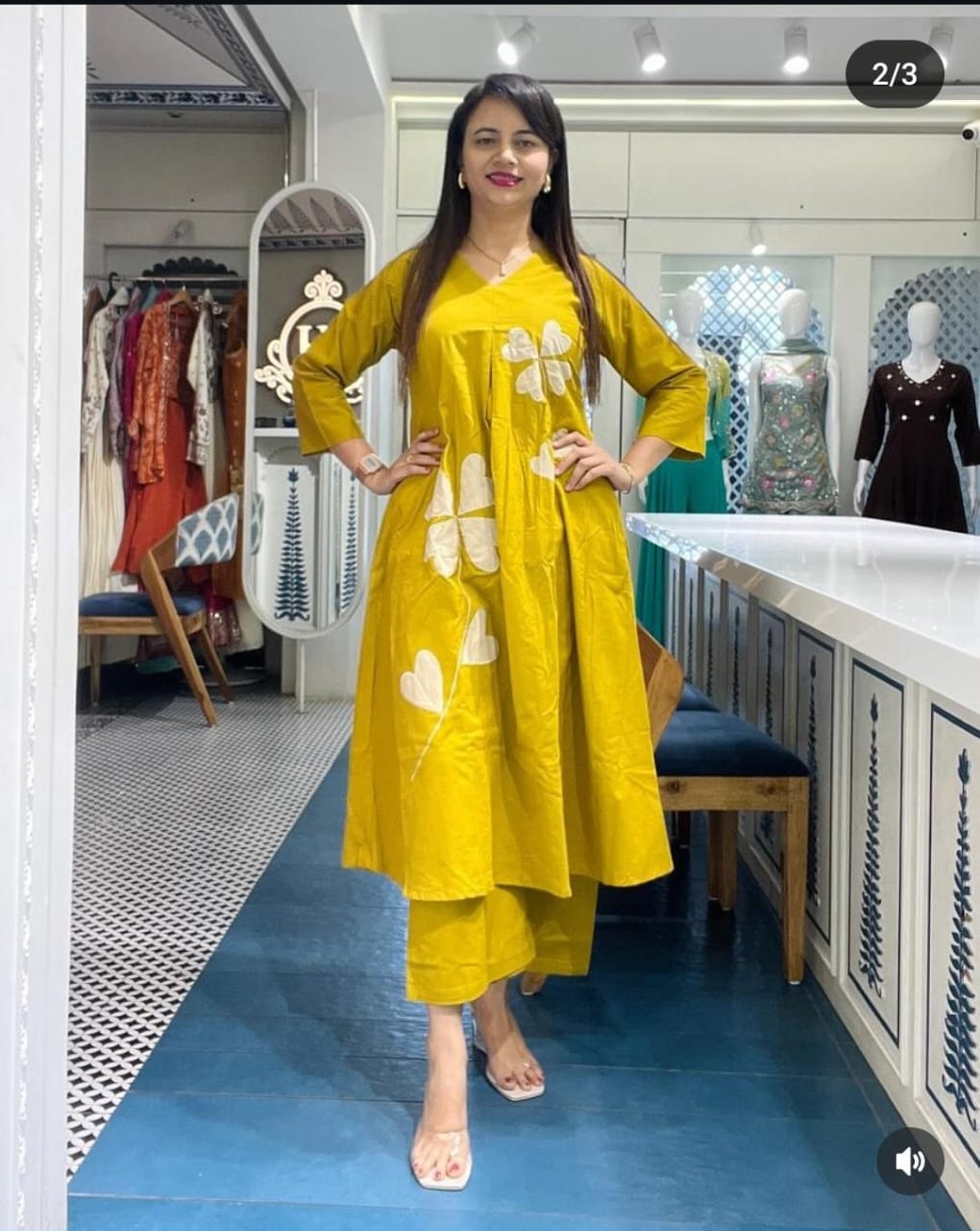 WOMES PARTY WEAR AND FORMAL ALL TIME SUITED KURTIS 3 PIECE SET FOR WOMENS (ROYAL)