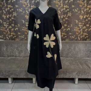 WOMES PARTY WEAR AND FORMAL ALL TIME SUITED KURTIS 3 PIECE SET FOR WOMENS (ROYAL)