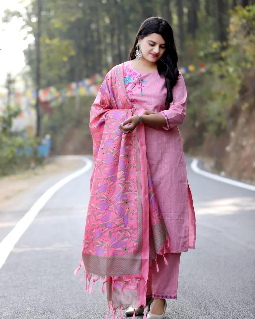 WOMES PARTY WEAR AND FORMAL ALL TIME SUITED KURTIS 3 PIECE SET FOR WOMENS (ROYAL)