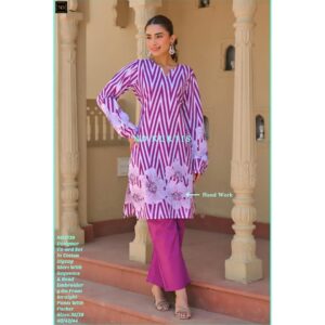 WOMES PARTY WEAR AND FORMAL ALL TIME SUITED KURTIS 3 PIECE SET FOR WOMENS (ROYAL)