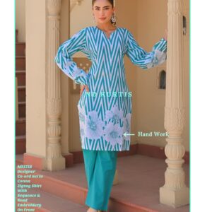 WOMES PARTY WEAR AND FORMAL ALL TIME SUITED KURTIS 3 PIECE SET FOR WOMENS (ROYAL)