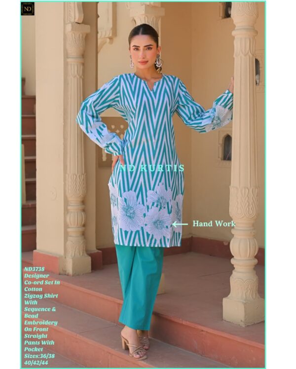 WOMES PARTY WEAR AND FORMAL ALL TIME SUITED KURTIS 3 PIECE SET FOR WOMENS (ROYAL)
